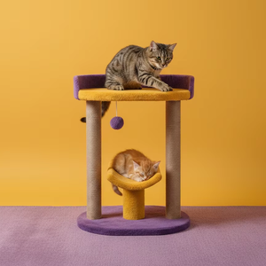 Amistar Sunset Lounge – Arbre à chat classique à 2 niveaux en jute pour toutes les races et tailles - Product Image 1