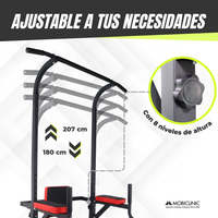 Sistema de gimnasio en casa Mobiclinic MultiFit de 100kg, estación completa de entrenamiento con respaldo ajustable, acero acolchado, capacidad máxima