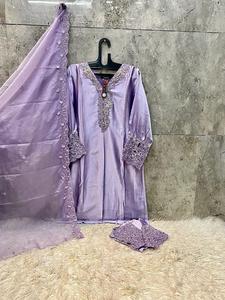 Collection de satin organza pakistanais pour vêtements de fête, vente en gros, dupatta Stanton mat, salwar kameez, vêtements indiens pakistanais - Product Image 5