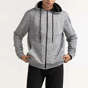 Sweat à capuche zippé pour homme personnalisé pour l'hiver avec design imprimé, tissu polaire à séchage rapide, couleur et logo personnalisés - Product Image 3