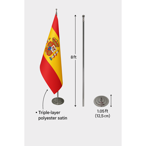 Custom #3x5ft# Spanish Indoor <b>Flag</b> Aluminum <b>Pole</b> Choice Cotton Nylon Plastic Material Digital Custom Option Various Choose - Product Image 6