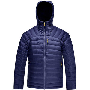 Veste matelassée pour hommes OEM personnalisée, chaude, col montant, imperméable, respirante, à capuche, sports d'hiver décontracté, style High Street - Product Image 1