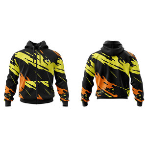 Veste à capuche unisexe en molleton français de haute qualité avec fermeture éclair intégrale, imprimé, cordon de serrage, polyester/coton 460GSM, sports d'hiver - Product Image 6