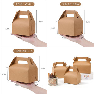 Kraft Pastelería Postre Gable Caja de regalo Cartón DE BODA Logotipo personalizable Caja de embalaje Mayoristas de fábrica Bajo Moq - Product Image 3