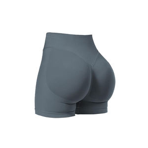 2025 Short de sport personnalisé à la mode Sports Fitness Workout Yoga Couleur unie et sublimé Plus Size en Spandex/Nylon - Product Image 3