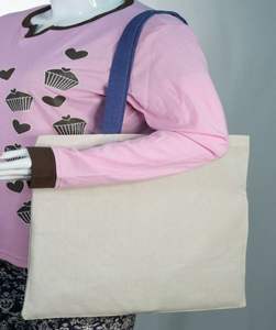 Sac fourre-tout en coton biologique 100% écologique avec logo personnalisé, grand format, pour femmes, à porter à l'épaule, grande capacité, pour les voyages en plein air, les courses - Product Image 5