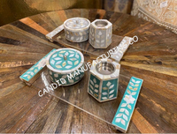 New Mother Pearl Bakhoor Burner Set Bandeja acrílica para incrustaciones de hueso Mubkhar Crafts. Incluye regalos perfumados de fresa Benzoin de té