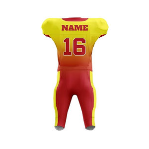 Uniforme de football américain à séchage rapide sublimé uniforme de football américain de couleur unie de style différent - Product Image 6