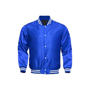 Chaqueta Bomber de Satén Personalizada para Hombre, Chaqueta Universitaria de Invierno en Venta - Product Image 1