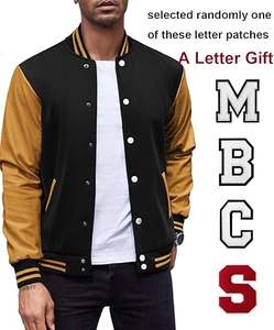 Dernière veste de baseball pour hommes, style vintage Letterman Varsity avec lettres brodées, manches en cuir d'hiver, logo personnalisé - Product Image 3