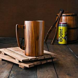 Taza de Madera de Diseño de Lujo con Acabado Lacado, Taza de Madera Maciza de Primera Calidad para Restaurantes a Bajo Precio - Product Image 6