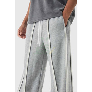 Pantalones Deportivos Personalizados para Hombre, Estilo Jogger Holgado de Felpa Francesa, Estilo Urbano, Todas las Rayas, Logotipo Bordado, Cintura Media, Lona Lavada - Product Image 6