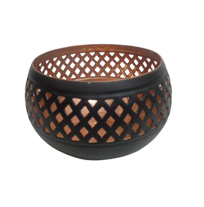 Tabletop <b>Decoration</b> <b>Christmas</b> Round Votive Iron Copper <b>Foil</b> Candle Votive Holder for Lighting <b>Decorations</b> Handmade - Product Image 1