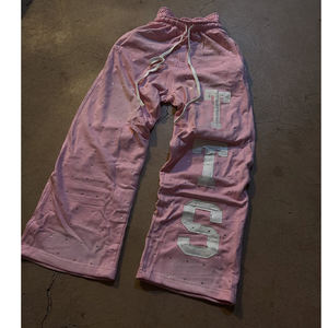 Chaqueta con capucha y cremallera bordada de primera calidad, conjunto de pantalones de chándal y sudadera con capucha de pierna recta lavada con ácido, traje de sudor desteñido por el sol - Product Image 4