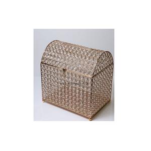 Caja de almacenamiento de tarjetas de Metal y cristal de lujo, calidad Superior, tamaño grande, caja clásica para interiores y bodas - Product Image 1