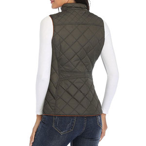Horse Riding <b>Waistcoat</b> Stand Collar Sleeveless Padded Outdoor Stable Wear Ladies Equestrian <b>Quilted</b> Vest - Product Image 3