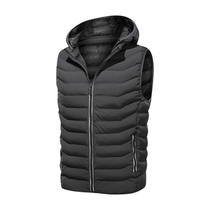 Veste sans manches en duvet pour homme sur mesure en gros, veste d'hiver chaude et légère, demi-manches - Product Image 2