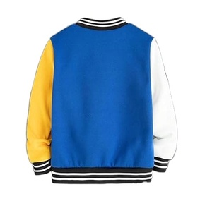 Vestes en laine pour femmes Patches chenille personnalisés Broderie Manches en laine véritable Veste Letterman Varsity Crop Jacket - Product Image 2