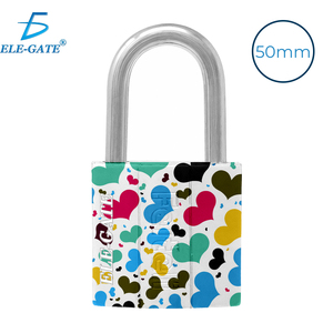Lucchetto in Ferro Bianco da 50mm con Motivo a Cuore, Impermeabile, in Lega di Zinco e Acciaio, con Combinazione Numerica a Chiave - Product Image 3