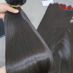 Vente en gros d'extensions de cheveux vietnamiens bruts non transformés paquets de cheveux bruts humains de style vague droite soyeuse - Product Image 2