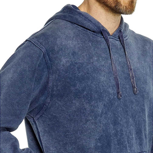 2025 hommes sweat à capuche personnalisé sweat uni surdimensionné sweats à capuche vierges en vrac coton pull Vintage pierre lavé à l'acide à capuche - Product Image 3