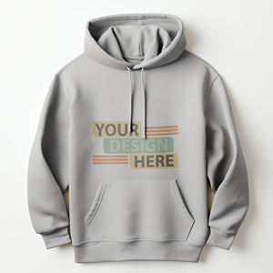 100% coton blanc polaire basics sweats à capuche hommes poids lourd 600 GSM Boxy Fit plaine imprimé sueurs A Capuche hommes sweats à capuche - Product Image 3