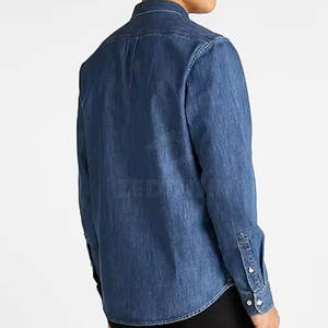 Vente chaude chemise en jean pour hommes de qualité supérieure confortable et respirant 100% coton chaud hiver essentiel - Product Image 5