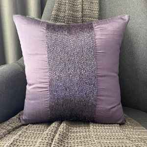 Housse de coussin en patchwork perlé, coussin décoratif pour canapé, lit, décoration de salon - Product Image 1