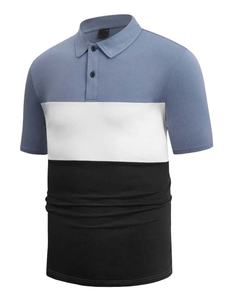 Conception personnalisée bloc de couleurs séchage rapide t-shirt de golf décontracté polo pour hommes - Product Image 2