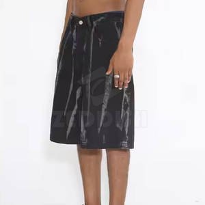 กางเกงยีนส์ขาสั้นผ้าฝ้ายสำหรับผู้ชายเอวสูงแห้งเร็วแบบสปอร์ตออกแบบได้ตามต้องการ - Product Image 4