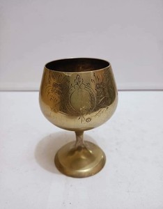 Artistic Brass <b>Wine</b> <b>Goblet</b> Handmade Engraved Chalice Vintage Metal Cup Antique Drinking Glass Barware Wedding Decor - Product Image 1