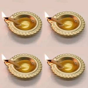 High Quality Best Selling Diya for Home Decoration and Special Function Diwali Decor Set of 4 Made by Metal Overseas - Product Image 2