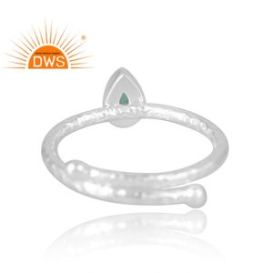 Hot Selling 925 Sterling Selling Natural Emerald Gemstone Ring Custom Jewelry For Women Gift For Her - Product Image 2