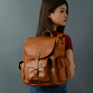 Artland, mochila de diseñador de lujo para ordenador portátil, mochila de cuero impermeable de tendencia Vintage para viajes, escuela, oficina, cremallera ALLB97 - Product Image 2