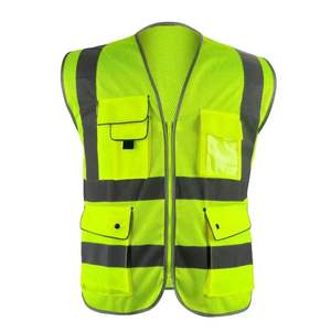 Gilet de sécurité réfléchissant de haute qualité, respirant, toutes couleurs, avec logo personnalisé imprimé sur toile, pour la construction hivernale - Product Image 1