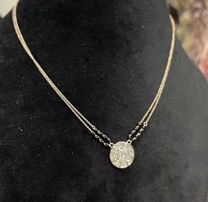 Collier en or massif 14k 18k avec diamant naturel taille brillant certifié par un tiers pour femme, élégant pendentif chaîne pour usage quotidien - Product Image 2