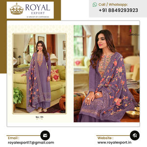 Amplia gama de ropa de boda de alta calidad pura Maheshwari seda viscosa con bordado Hevey pakistaní Salwar colección de trajes - Product Image 5