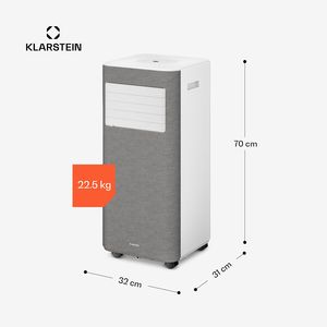 เครื่องปรับอากาศแบบพกพา 9000 BTU สำหรับบ้าน ควบคุมผ่านแอพ WiFi 3 in 1 ระบบทำความเย็น ลดความชื้น และพัดลม สำหรับห้องขนาด 14-20 ตร.ม. 65 เดซิเบล สีเทา - Product Image 6