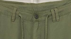 Short Cargo Dobby 100% coton délavé décontracté pour homme avec demi-pantalon respirant solide et demi-pantalon tissé à poches 3D - Product Image 2