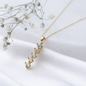 Forme ronde Zircon cubique pierre délicate collier à breloques en gros turc 925 bijoux en argent Sterling - Product Image 4