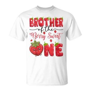 Maglietta per il Primo Compleanno 'Brother of the Berry Sweet One' con Fragola per Occasioni Promozionali - Product Image 1