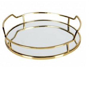 <b>Wedding</b> Party Tabletop Decorating Catering Serving Metal and Glass Tray Luxury Hotel Restaurants Catering Serving Usage - Product Image 1