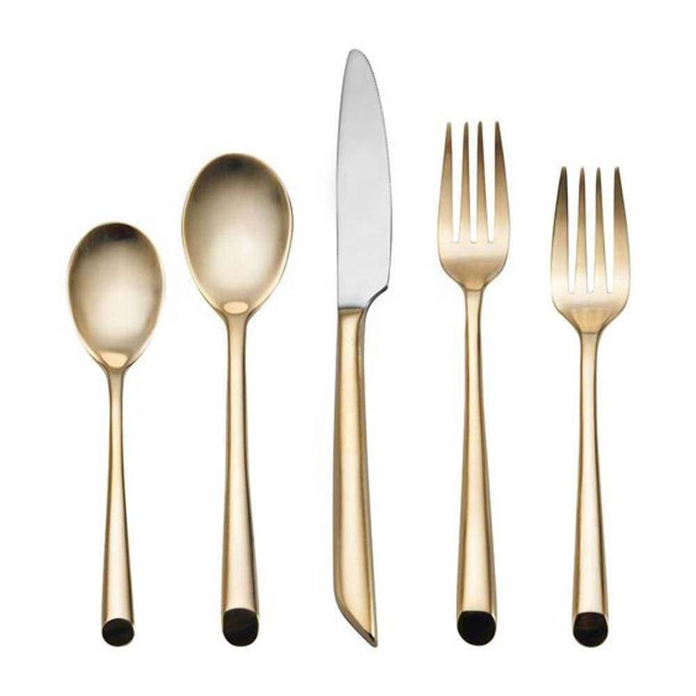 Set Posate Royal Shang Youpin Con Manico In Bambù - 20 Pezzi In Acciaio Inossidabile, Lucidato A Specchio, Lavabile In Lavastoviglie (Coltelli, Forchette, Cucchiai)