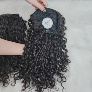 Extensiones de Cabello Vietnamita Virgen 100% Natural al por Mayor, Cola de Caballo con Cordón, Cabello Super Doble Trama, 18 Pulgadas, Cutícula Completa - Product Image 4