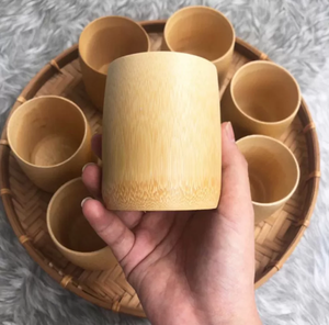 Taza de bambú natural ecológica, reutilizable, duradera y biodegradable | Hecho a mano en Vietnam | OEM y suministro a granel - Product Image 1