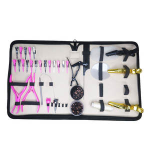 Professional High Quality Hair Extension Tools Kit <b>Pliers</b> Small <b>Clips</b> Crocodiles <b>Clips</b> <b>C</b> Type Needles For Salon Work - Product Image 1