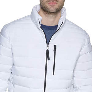 Chaqueta de burbujas estilo urbano para hombre, talla XL, con estampado personalizado, tela transpirable y ligera, cuello alto, cremallera, invierno, OEM, letras teñidas - Product Image 5