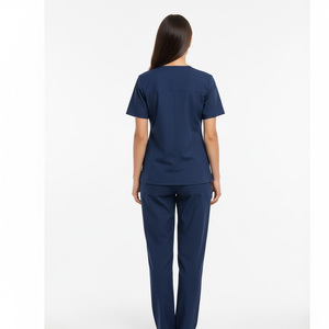 Mujeres profesional Scrub uniforme Jersey 100% algodón médico Hospital OEM fábrica diseño personalizado cuidado de la salud ropa al por mayor - Product Image 2