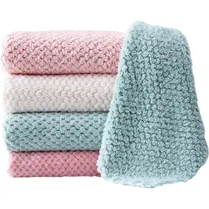 린트천 자유로운 와플 직물 부엌 수건 두꺼운 Microfiber 접시 피복 높은 건조용 손타월 아름다움 흡수성