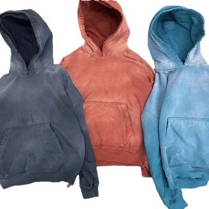 Vente en gros Nouveau sweat à capuche d'automne Fabrication de sweat à capuche personnalisé en coton éponge français délavé au soleil Vintage sweat à capuche zippé double couche délavé à l'acide pour hommes - Product Image 5